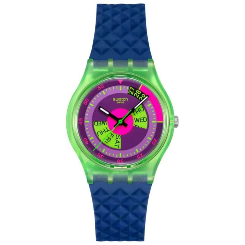 Swatch Men's Neon Purple Dial Watch - SO28G704